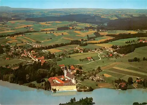 AK / Ansichtskarte 73955929 Vornbach_Neuhaus_Inn_Bayern Schloss mit ehem Klosterkirche Fliegeraufnahme 
