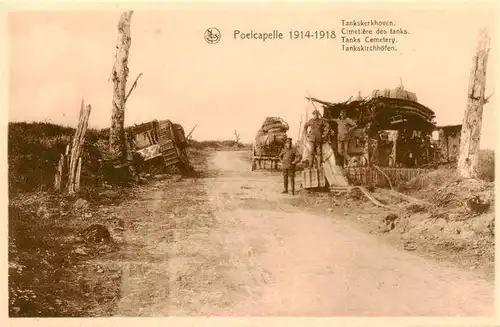 AK / Ansichtskarte  Poelcapelle_Belgie Tanks Cemetery Tankskirchhoefen 1. Weltkrieg