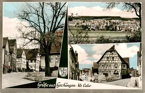 AK / Ansichtskarte 73955992 Gechingen_BW Teilansichten Fachwerkhaeuser Panorama