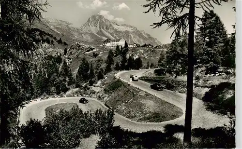 AK / Ansichtskarte  Maloja_GR Maloja-Strasse Hotel und Aussichtspunkt Maloja-Kulm Piz Lagrev