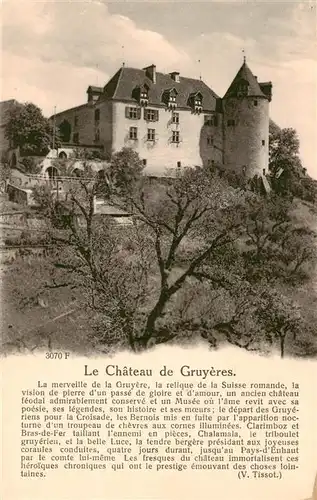 AK / Ansichtskarte  Gruyeres__Gruyere_Greyerz_FR Château Schloss