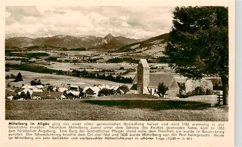 AK / Ansichtskarte 73956041 Mittelberg_Oy_Allgaeu Panorama Hoehenluftkurort Alpen