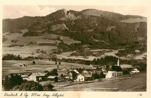 AK / Ansichtskarte  Haslach_Oy Ortsansicht mit Kirche Allgaeuer Alpen