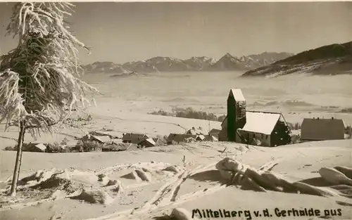AK / Ansichtskarte 73956045 Mittelberg_Oy_Allgaeu Winterpanorama Blick von der Gerhalde aus