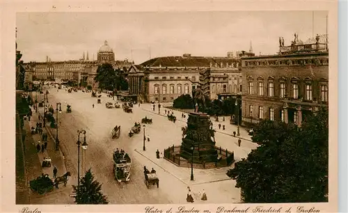 AK / Ansichtskarte 73956057 BERLIN Unter den Linden Denkmal Friedrich der Grosse