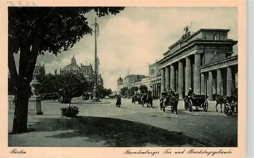 AK / Ansichtskarte 73956058 BERLIN Brandenburger Tor und Reichstagsgebaeude