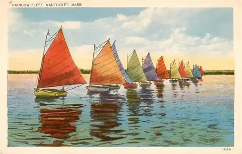 AK / Ansichtskarte  Nantucket_Massachusetts_USA Rainbow Fleet Kuenstlerkarte