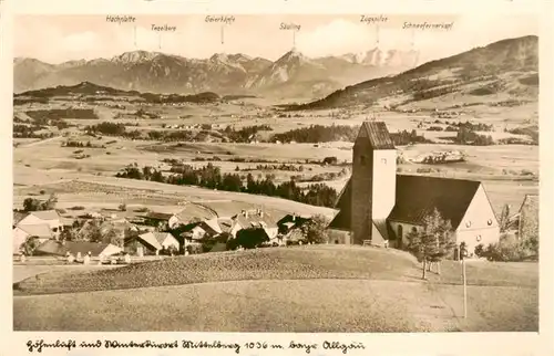 AK / Ansichtskarte 73956094 Mittelberg_Oy_Allgaeu Gesamtansicht mit Alpenpanorama