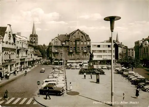 AK / Ansichtskarte  Herford Alter Markt Denkmal