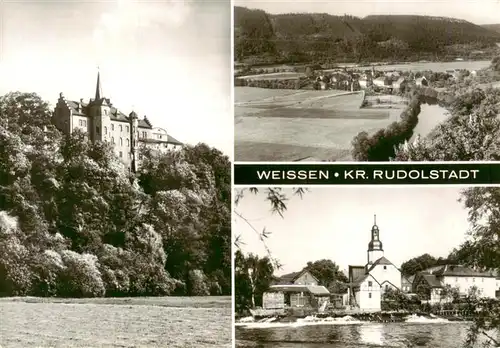 AK / Ansichtskarte 73956149 Weissen_Rudolstadt Blick zum Schloss Panorama Kirche