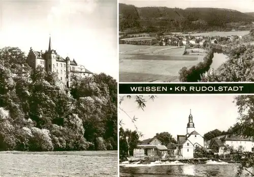 AK / Ansichtskarte  Weissen_Rudolstadt Blick zum Schloss Panorama Kirche