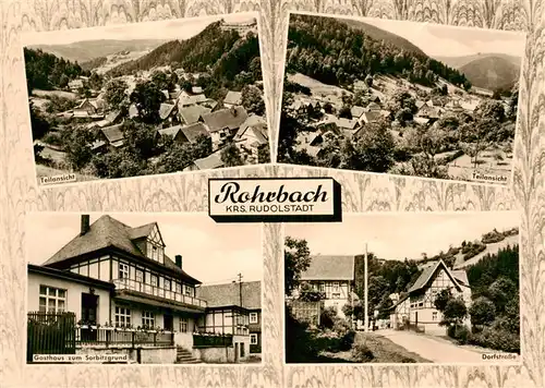 AK / Ansichtskarte 73956150 Rohrbach_Rudolstadt_Saalfeld Teilansichten Gasthaus zum Sorbitzgrund Dorfstrasse