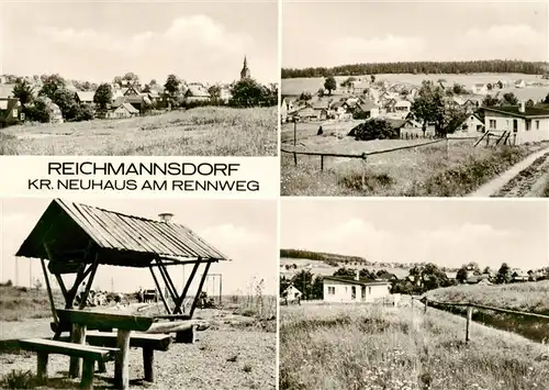 AK / Ansichtskarte  Reichmannsdorf_Neuhaus Panorama Ansicht mit Kirche Picknick