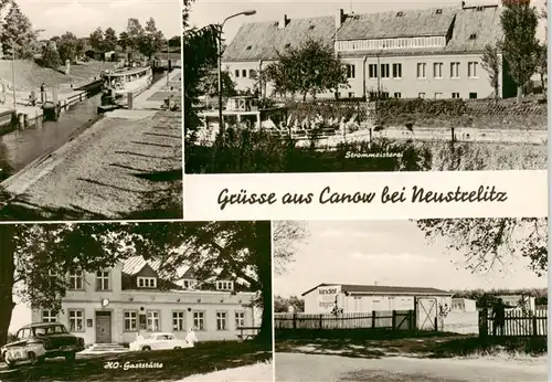 AK / Ansichtskarte  Canow_Wustrow_Wesenberg_Neustrelitz Kanal Faehre Strommeisterei HO-Gaststaette Kindererholungsheim