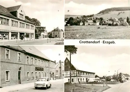 AK / Ansichtskarte 73956181 Crottendorf_Erzgebirge Annaberger Strasse Teilansicht Jugendklubhaus Glashuetter Strasse