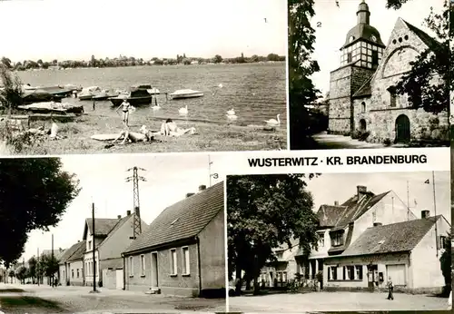 AK / Ansichtskarte  Wusterwitz_Brandenburg Partie am Wusterwitzer See Steintor Steintorbruecke