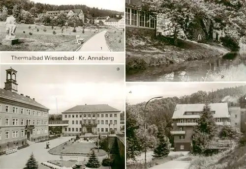 AK / Ansichtskarte 73956188 Wiesenbad_Thermalbad_Sachsen Parkanlagen Sanatorium Ferienheim Regis