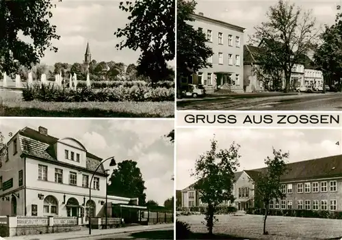 AK / Ansichtskarte  Zossen_Brandenburg Park Marktplatz Skala-Lichtspiele Berufsschule