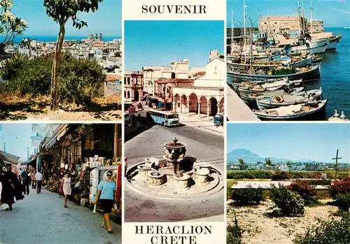 AK / Ansichtskarte  Heraclio_Heraklion_Iraclio_Crete_Greece Teilansichten Zentrum Hafen