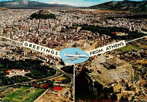 AK / Ansichtskarte 73956238 Athen_Athenes_Greece Fliegeraufnahmen