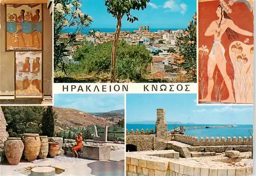 AK / Ansichtskarte  Knossos_Cnosse_Kreta_Crete_Greece Teilansichten Hafen