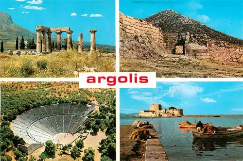 AK / Ansichtskarte  Argolis_Greece Antike Staette Ruinen Amphitheater Hafen