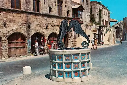 AK / Ansichtskarte  Rhodos_Rhodes_Greece Brunnen in der Altstadt