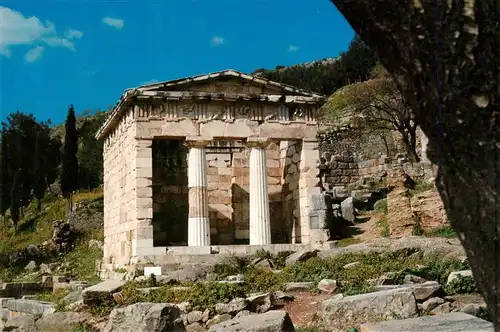 AK / Ansichtskarte  Delphi_Delfi_Greece Schatzhaus der Athener Ruinen Antike Staette