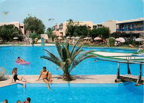 AK / Ansichtskarte  Rethymno_Rethymnon_Rethimnon_Crete_Greece Beach Ferienresort Swimming Pool