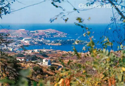 AK / Ansichtskarte  Agia_Pelagia_Crete_GR Panorama Blick zum Hafen