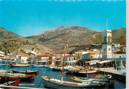 AK / Ansichtskarte  Hydra_Ydra_Hidra_Idra_Greece Hafen Kirche Berge