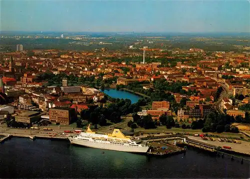 AK / Ansichtskarte  Kiel Oslo Kai und Innenstadt Fliegeraufnahme