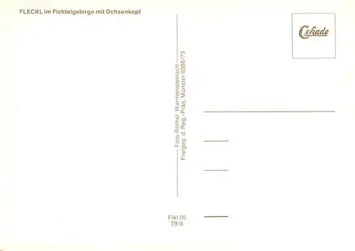 AK / Ansichtskarte  Fleckl_Oberwarmensteinach Fliegeraufnahme mit Ochsenkopf