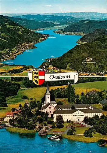 AK / Ansichtskarte  Ossiach_Ossiachersee_Kaernten_AT Fliegeraufnahme Kirche