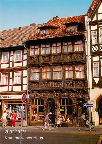 AK / Ansichtskarte  Wernigerode_Harz Verziertes Haus