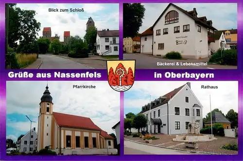 AK / Ansichtskarte 73956352 Nassenfels Schlossblick Baeckerei Lebensmittel Pfarrkirche Rathaus