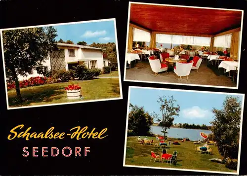 AK / Ansichtskarte 73956377 Seedorf_Schaalsee Liegewiese Schaalsee Hotel Gastraum