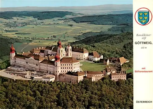 AK / Ansichtskarte  Goettweig_Furth_Goettweig_Niederoesterreich_AT Fliegeraufnahme mit Stiftsrestaurant