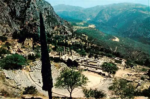 AK / Ansichtskarte 73956446 Delphi_Delfi_Greece Amphitheater und Apollotempel Ruinen Antike Staette