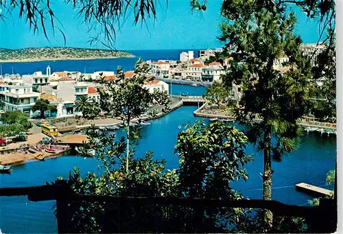 AK / Ansichtskarte 73956467 Nikolaos_Agios_Nikolaos_Crete_Kreta Panorama Blick auf den Hafen