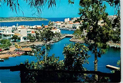 AK / Ansichtskarte  Nikolaos_Agios_Nikolaos_Crete_Kreta Panorama Blick auf den Hafen