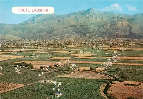 AK / Ansichtskarte  Lassithi_Crete_Kreta_Greece Landschaftspanorama Bewaesserungsmuehlen Hochplateau