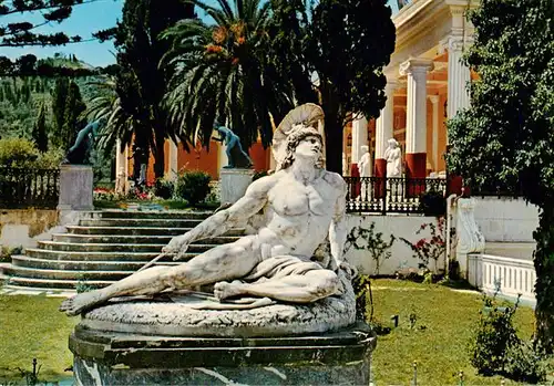 AK / Ansichtskarte  Korfu_Corfu_Kerkyra_Greece Achilleon Der sterbende Achilles Denkmal