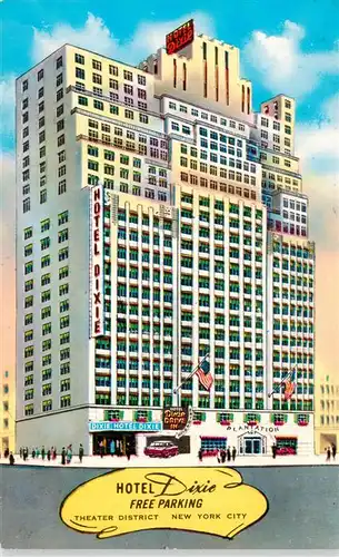 AK / Ansichtskarte  NEW_YORK_City_USA Hotel Dixie Illustration