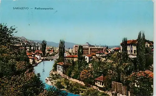 AK / Ansichtskarte  Sarajevo_Bosnia-Herzegovina Stadtbild mit Rathaus