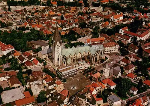 AK / Ansichtskarte  Paderborn Rund um den Dom Fliegeraufnahme