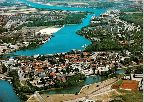 AK / Ansichtskarte  Rendsburg Fliegeraufnahme mit Nord Ostsee Kanal