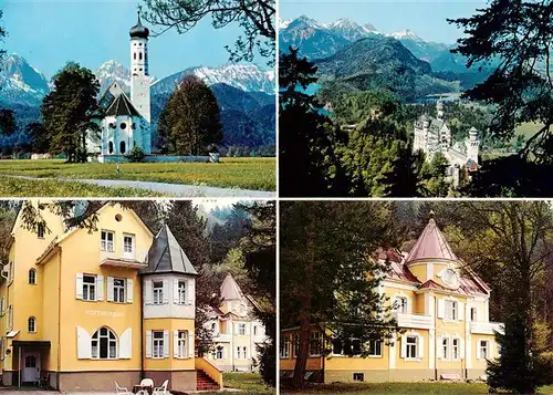 AK / Ansichtskarte  Hohenschwangau_Bayern Erholungsheim Martha Maria Kirche Schloss 