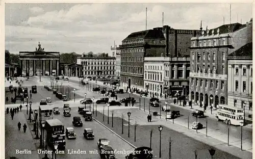 AK / Ansichtskarte  BERLIN Unter den Linden mit Brandenburger Tor