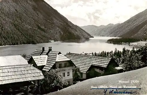 AK / Ansichtskarte  Naggl_Weissensee_Kaernten_AT Gaestehaus Pension Haus Liendl Panorama Blick ueber den See